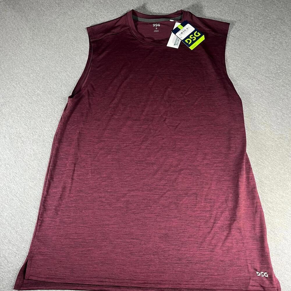 NWT DSG Dicks Sporting Goods Men's Small Maroon Tank Top Active Moisture Wicking